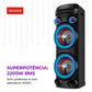 Torre De Som Aiwa T2w-02 2200w 2 Woofers Rgb Bluetooth Tws