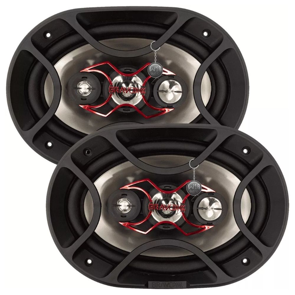 Par de Alto Falante Bravox Quadriaxial 6x9” B4X69X 140W RMS