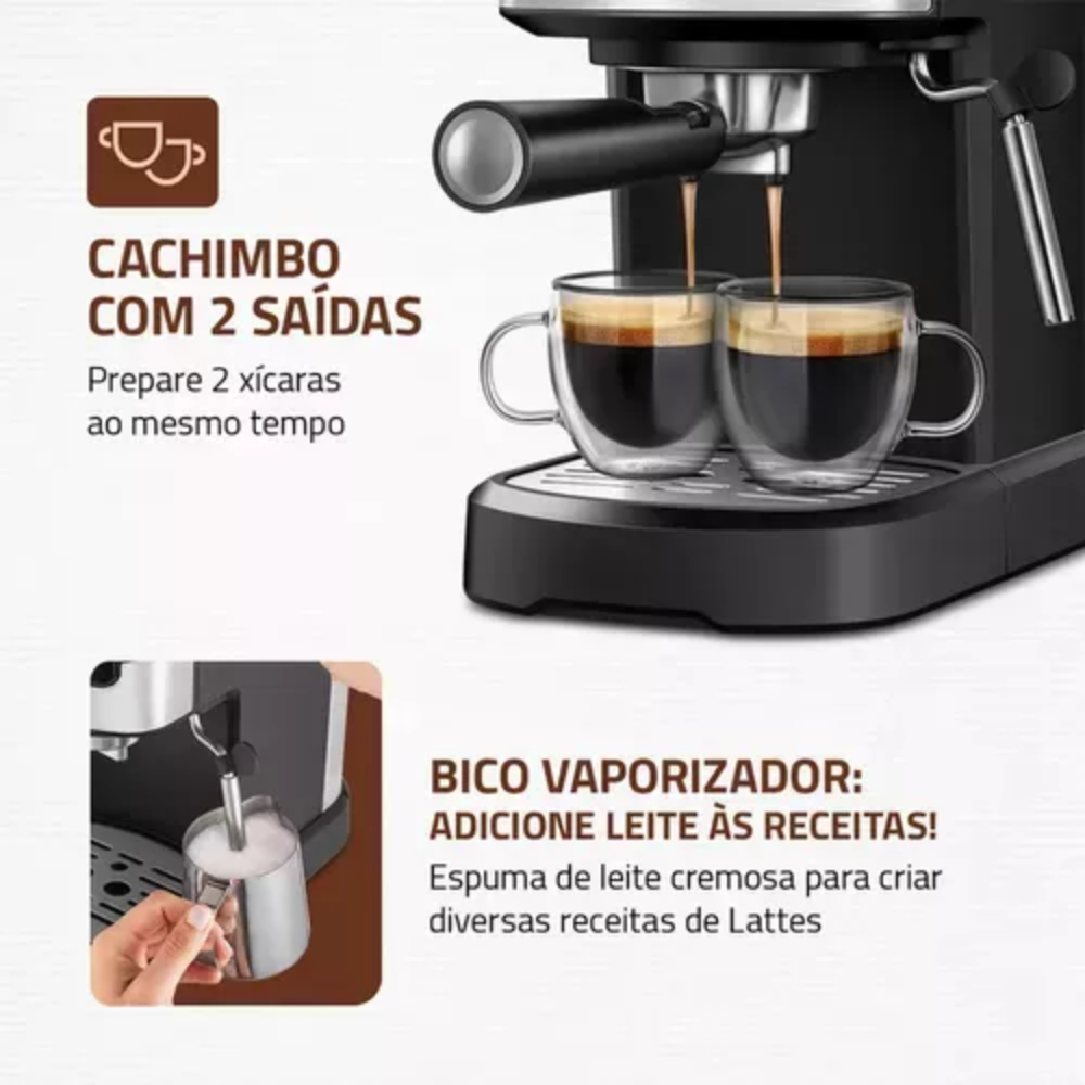 Cafeteira Elétrica Mondial C-20-ec Espresso 20 Bar 1200w