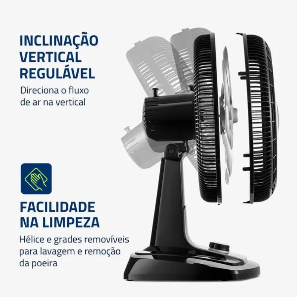 Ventilador De Mesa Mondial 50cm Vtx-50-8p 3 Velocidades 150w