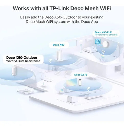 Roteador de Wifi Mesh TP-Link Deco X50 Dual-Band Gigabit