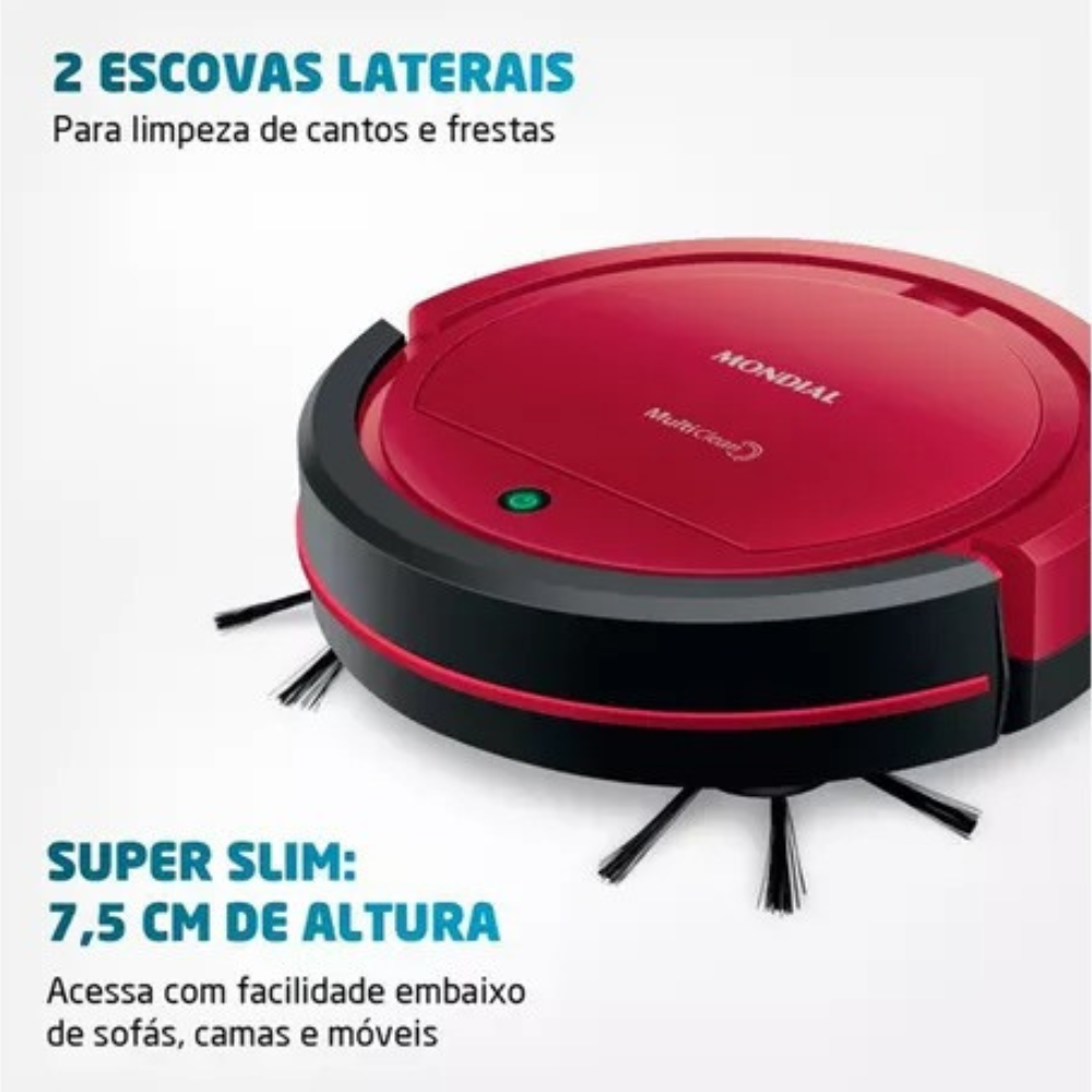 Aspirador De Po Robô Multi Clean Mondial Rb-09 Bivolt 30w