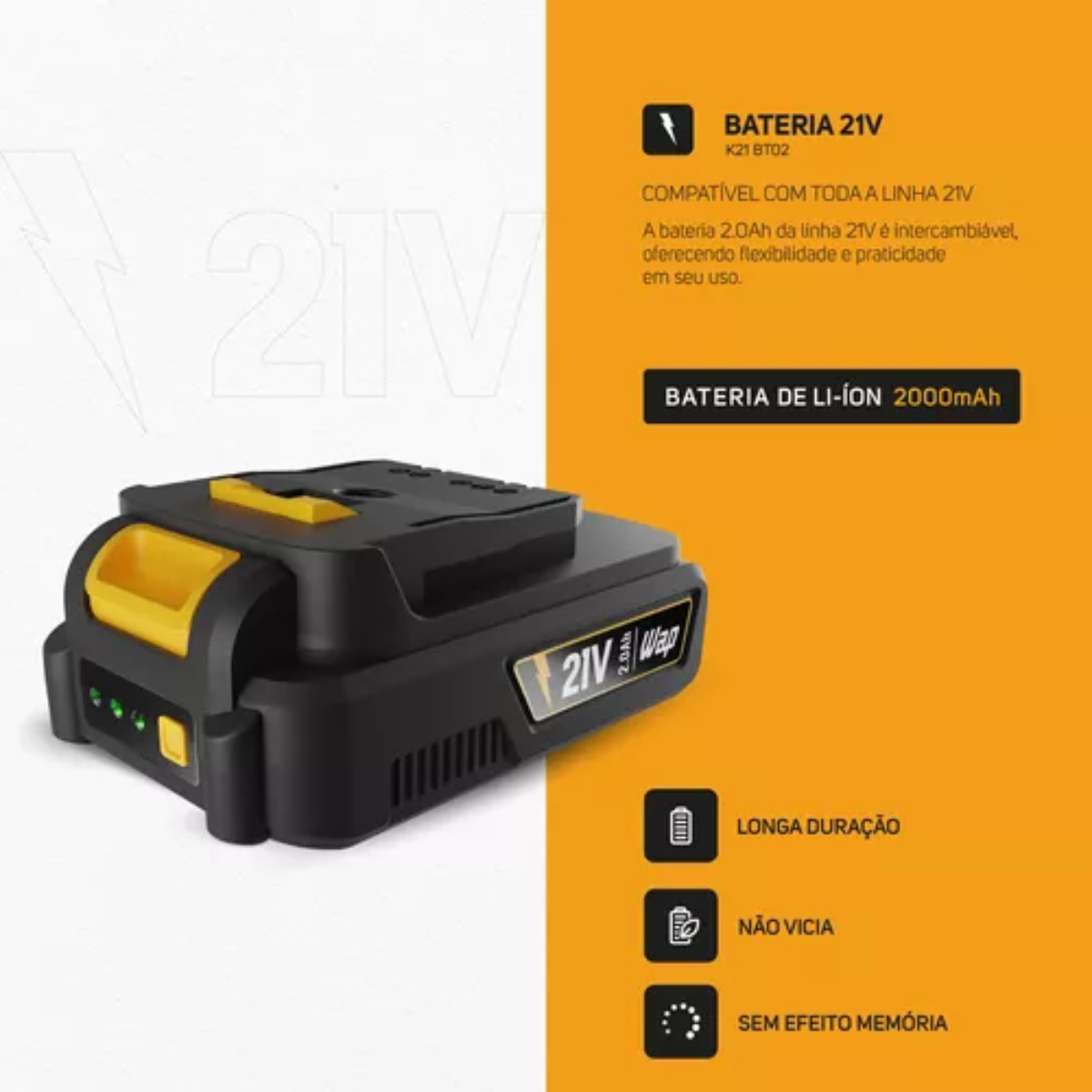 Chave De Impacto Automotivo K21 Ch01 Wap Bivolt Fw009463