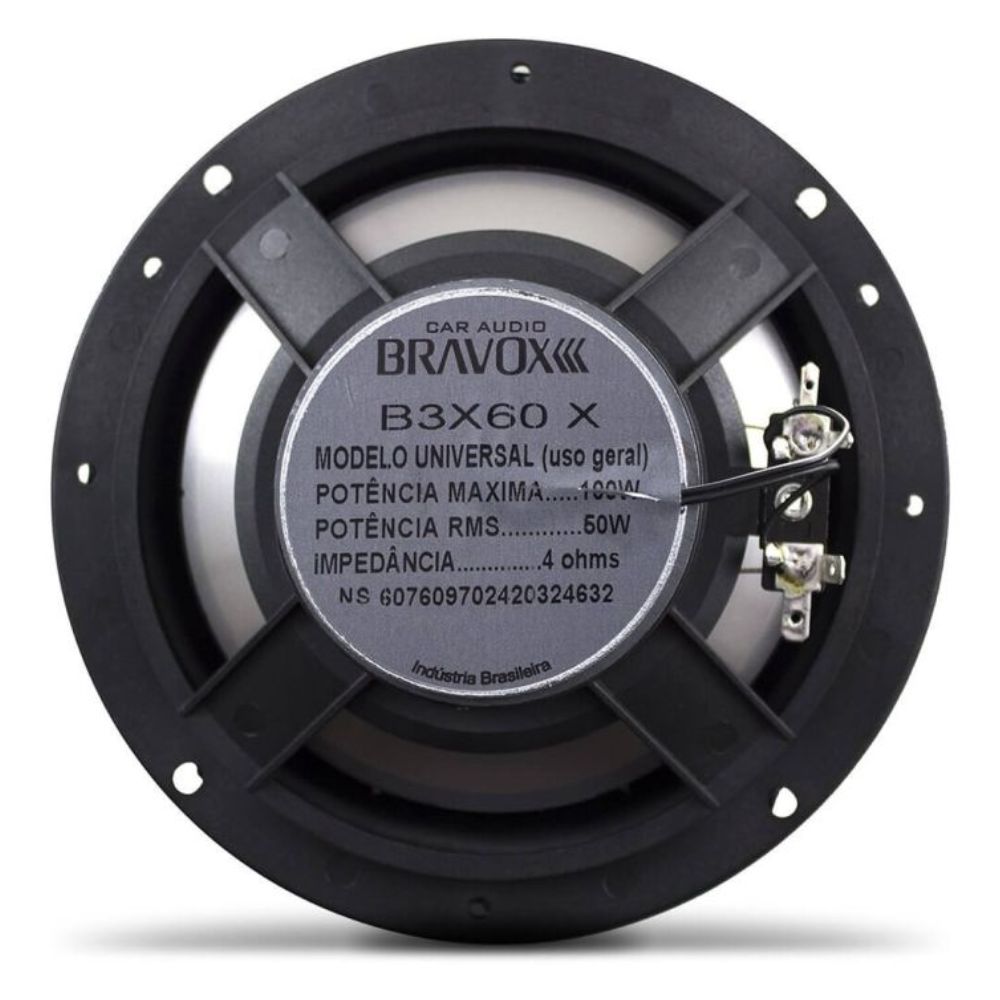 Alto Falante Bravox 6” B3X60X Triaxial 50W RMS 4 Ohms