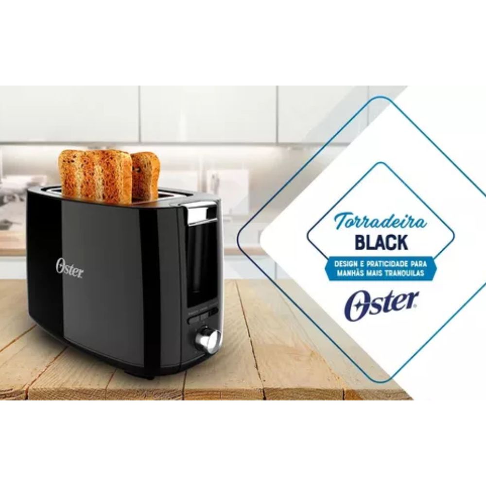 Torradeira Black Simple Life Oster Otor650 Bandeja Coletora