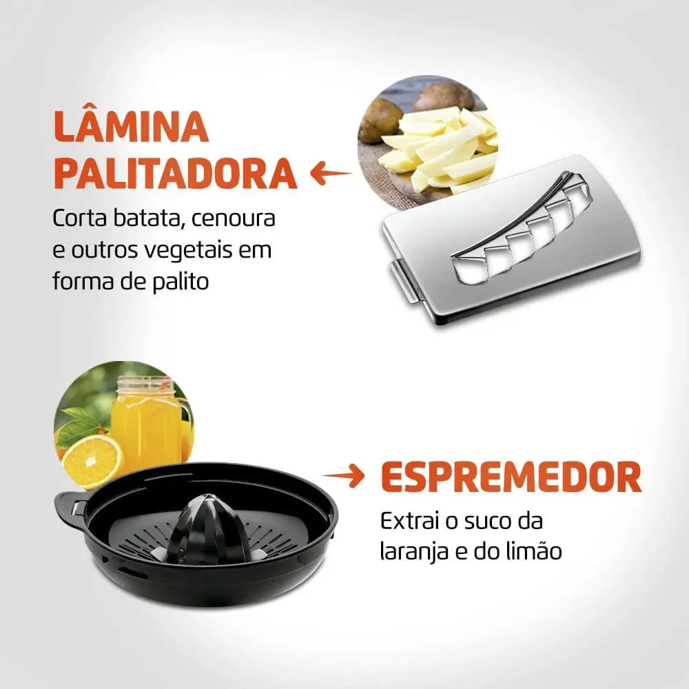 Multiprocessador 5 Em 1 Mondial Turbochef Potência 1000w Loi