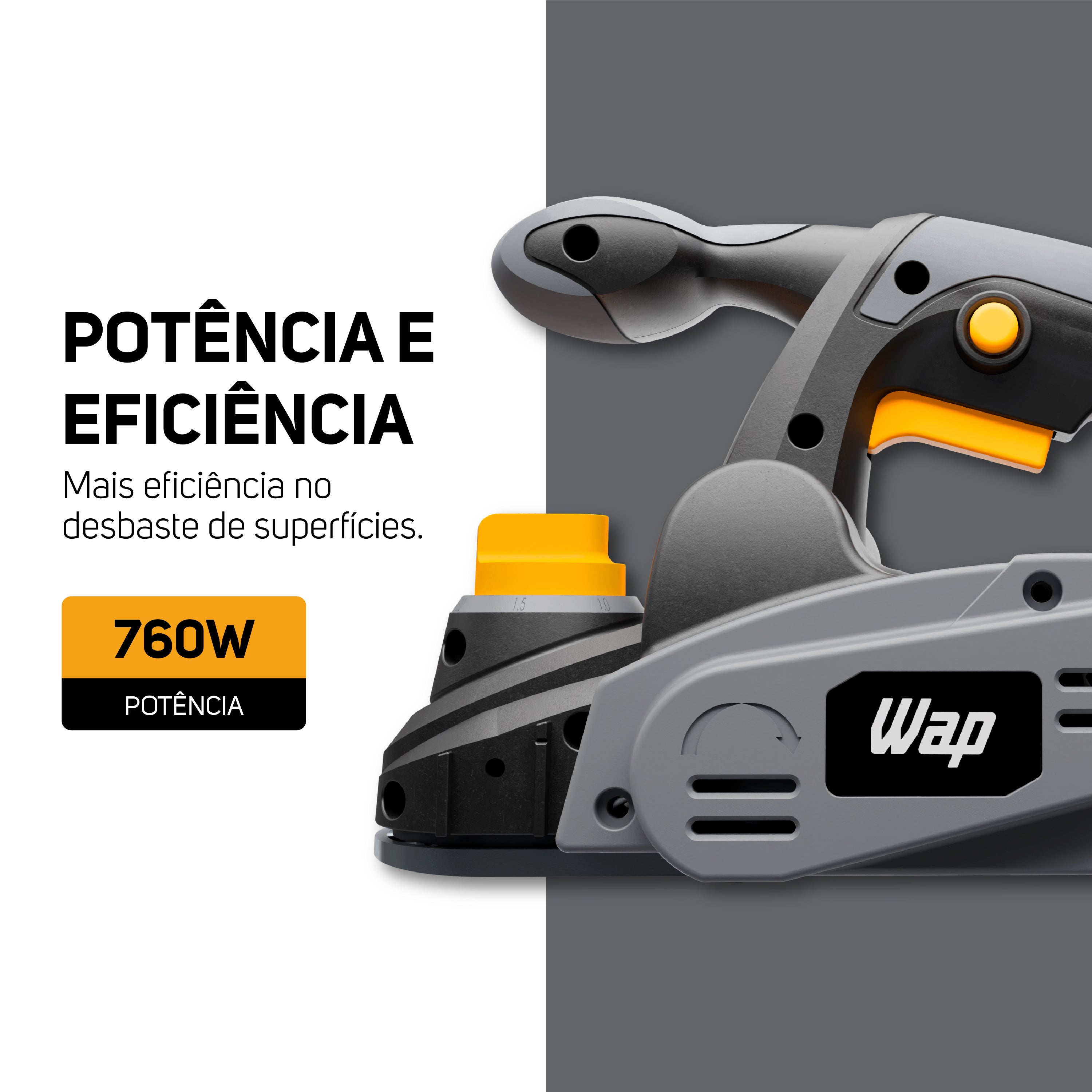 Plaina Elétrica Wap Wf Pe01 Corte Preciso Guia Paralela 760W