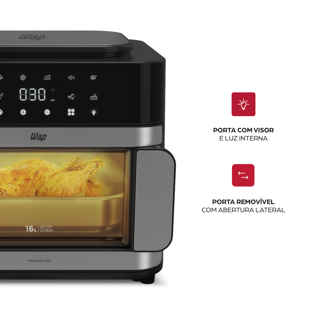 Fritadeira Elétrica Oven Wap WAFC16 16L Painel Digital 1800W