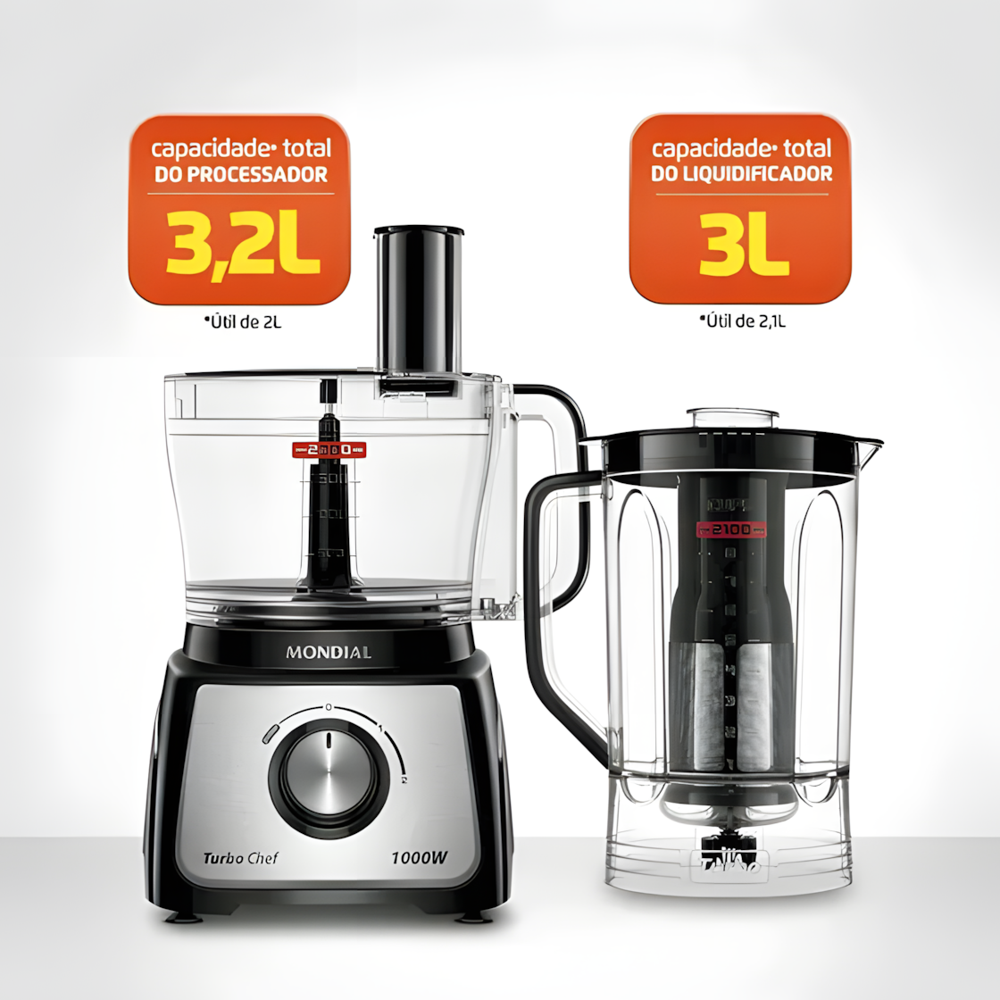 Multiprocessador 5 Em 1 Mondial Turbochef Potência 1000w Loi