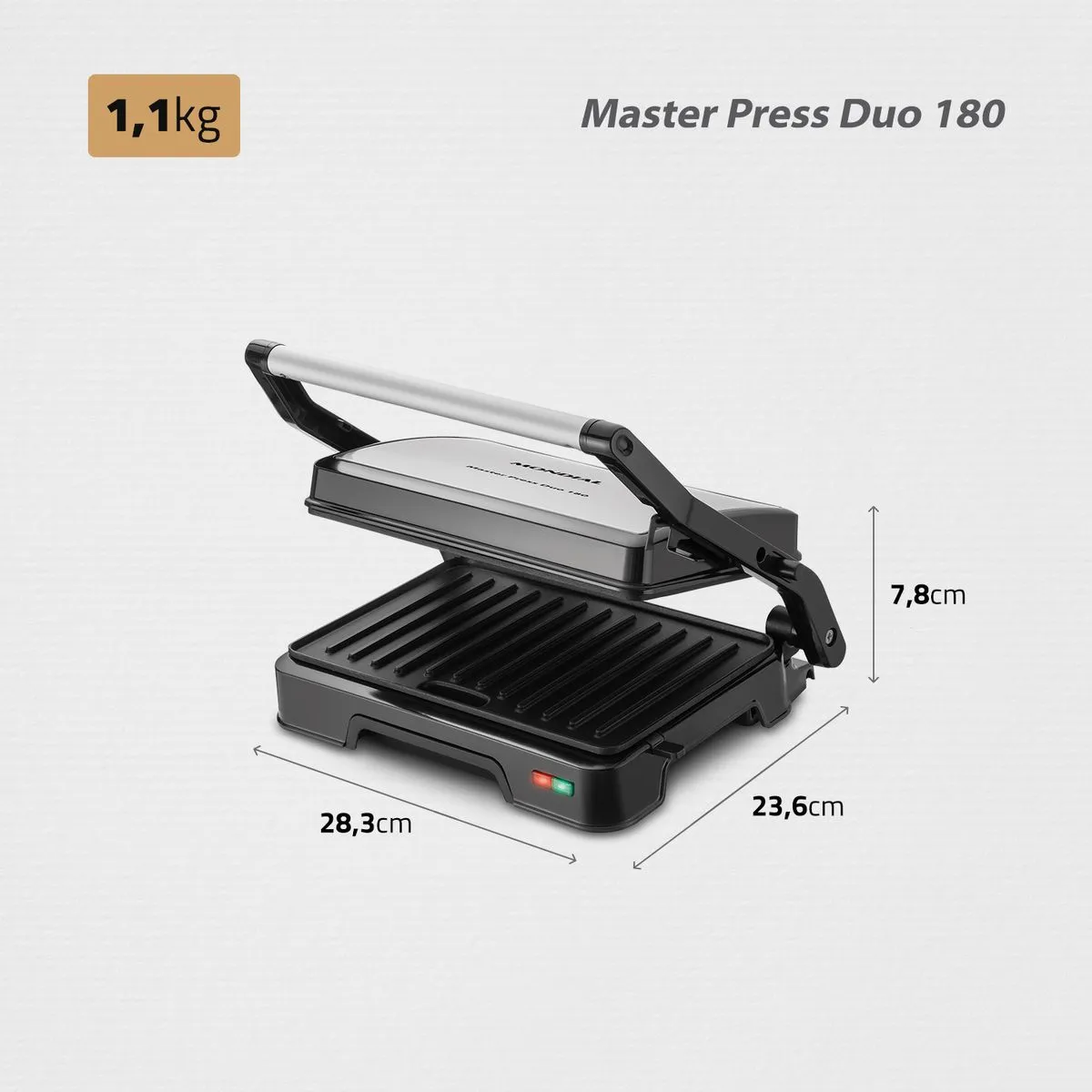 Sanduicheira Press Grill Mondial Pg-01-180 1000w 3 Em 1