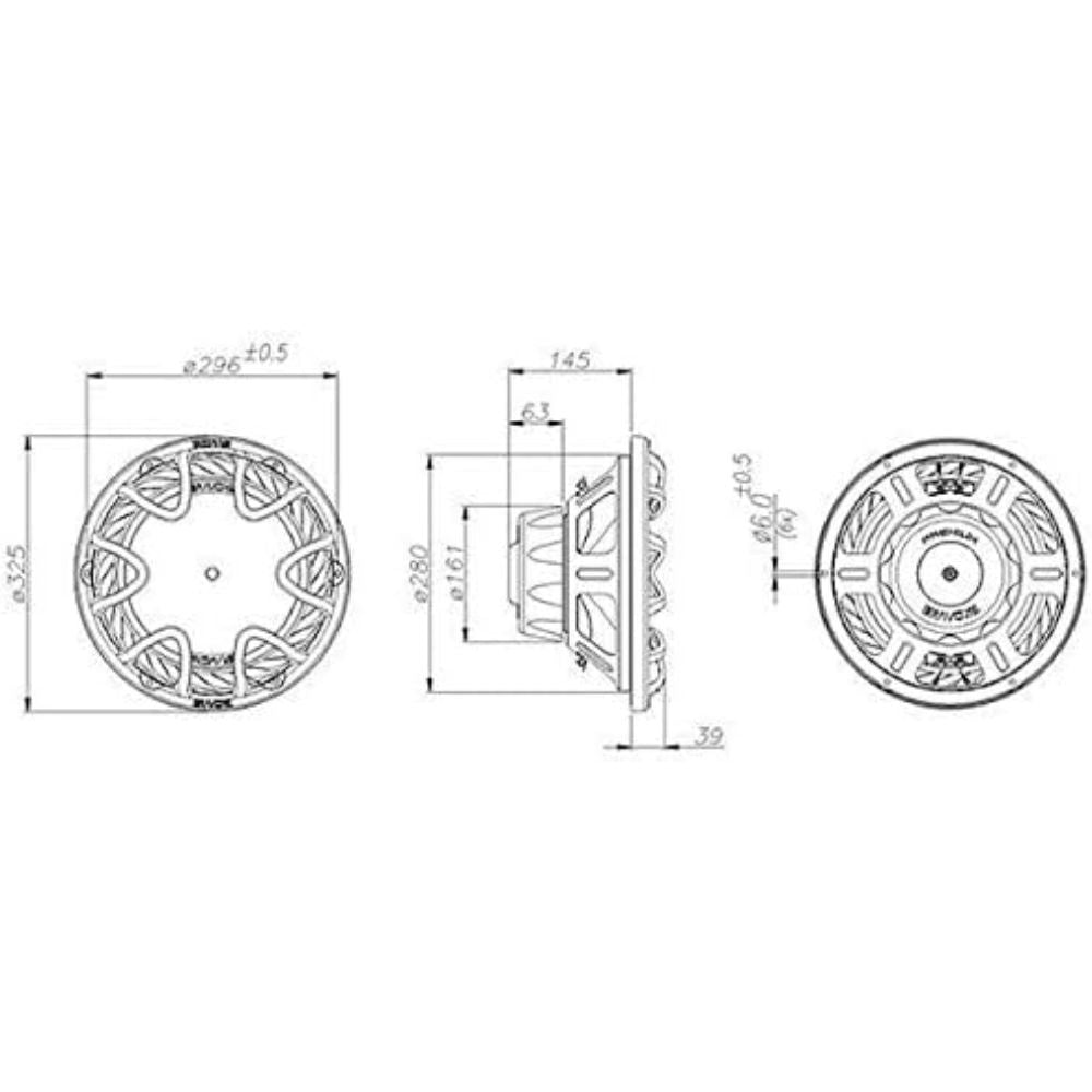 Alto-falante Sobwoofer Bravox P12X-D4 12” 220W RMS 4+4 Ohms