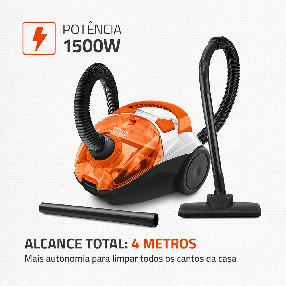 Aspirador De Pó Ap-15 Mondial Filtro Hepa Turbo 2000 1500w