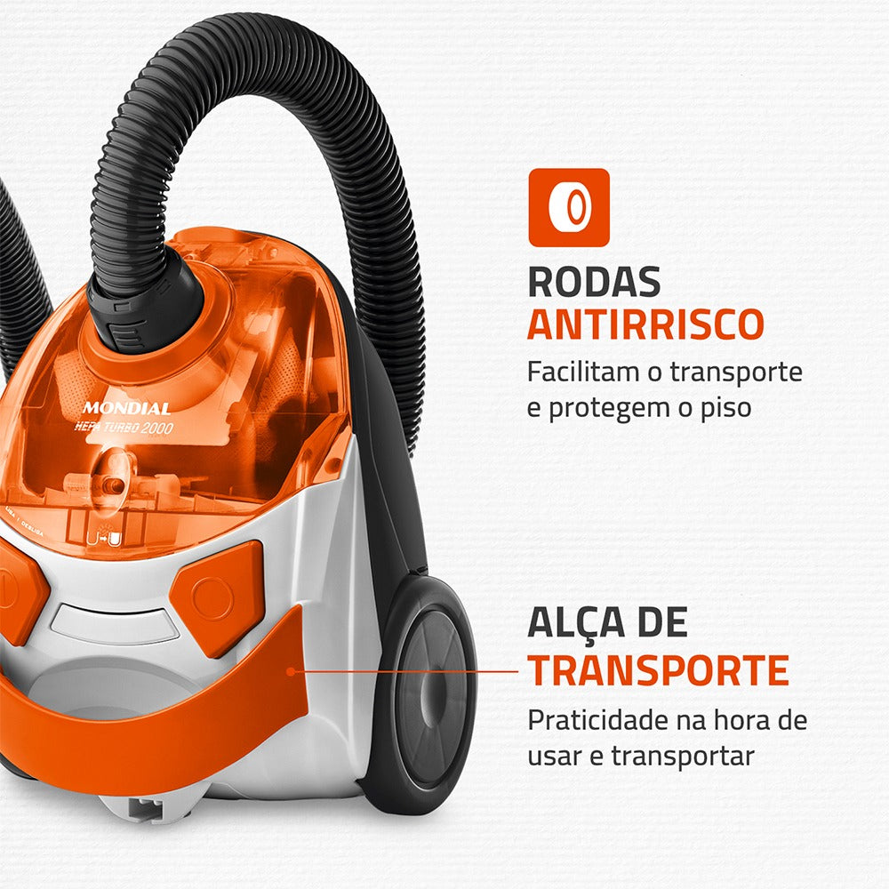 Aspirador De Pó Ap-15 Mondial Filtro Hepa Turbo 2000 1500w