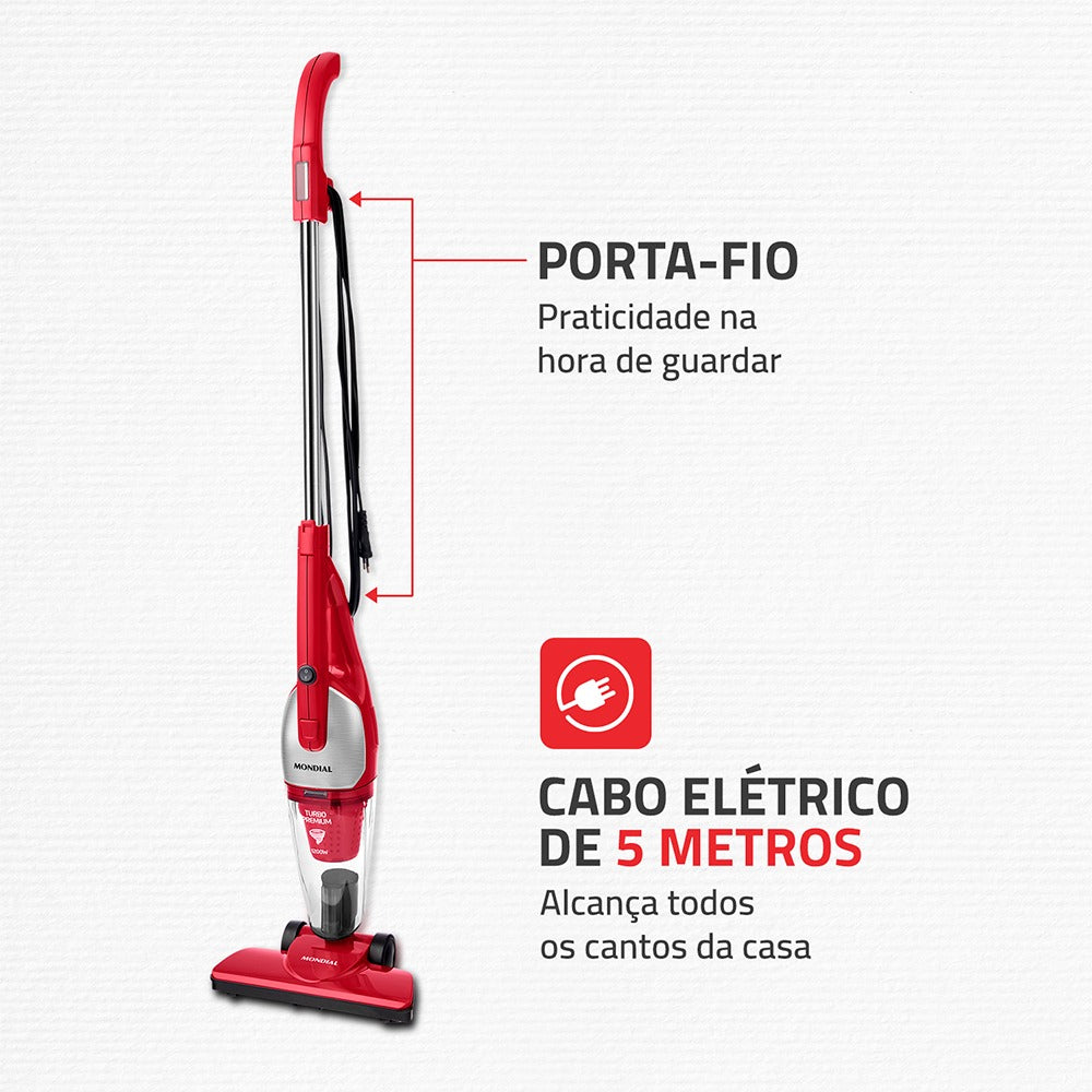 Aspirador De Pó Ap-30 Mondial Turbo Premium Portátil 1200w