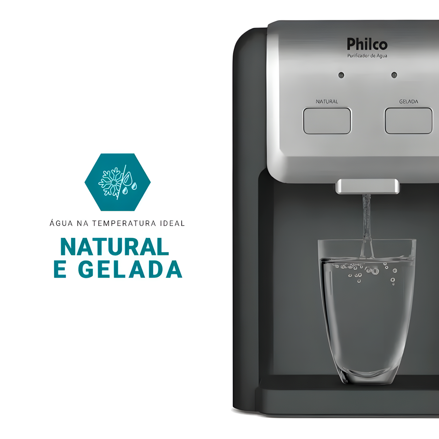Purificador de Água Philco Ppu11c Bivolt Gelada Natural 70W