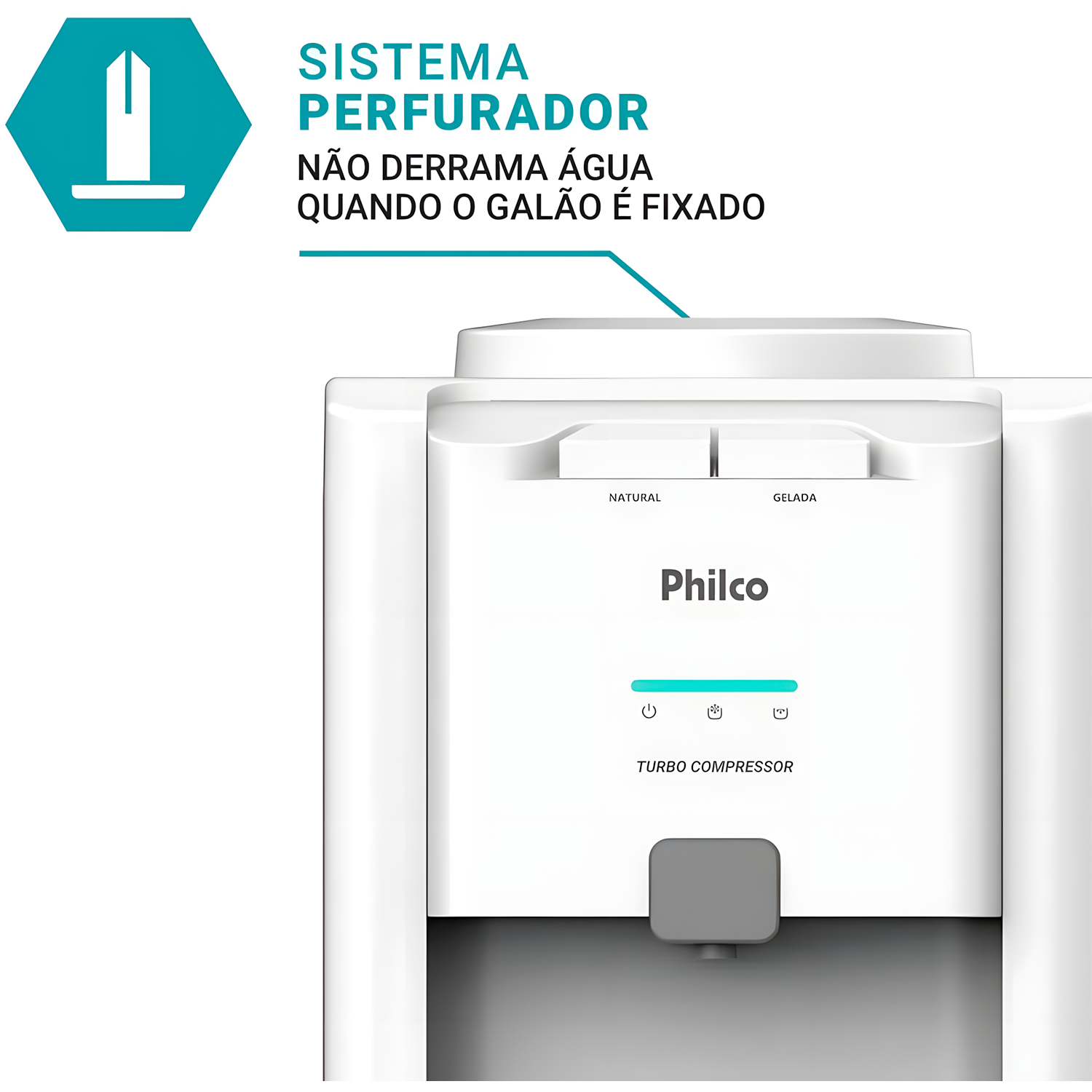 Bebedouro Philco Pbe80a Eletrônico Água Gelada e Natural 71W