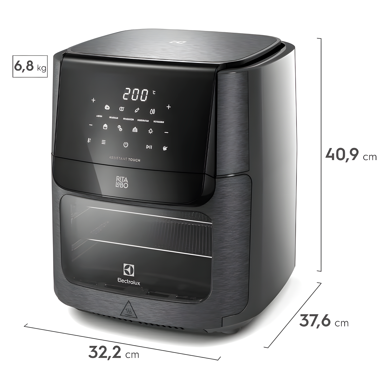 Air Fryer Oven Electrolux Eaf90 5 Em 1 12L 1700w Digital
