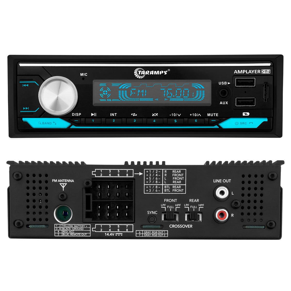 Rádio Processador de Áudio Taramps Amplayer G2 RGB 4 Canais