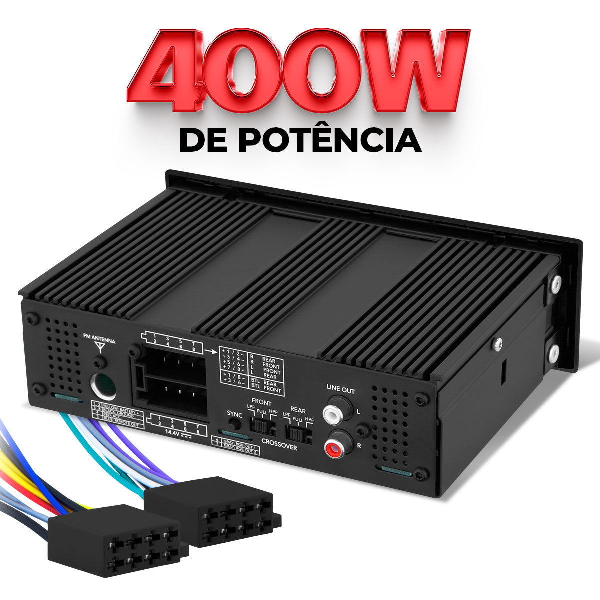 Rádio Processador de Áudio Taramps Amplayer G2 RGB 4 Canais