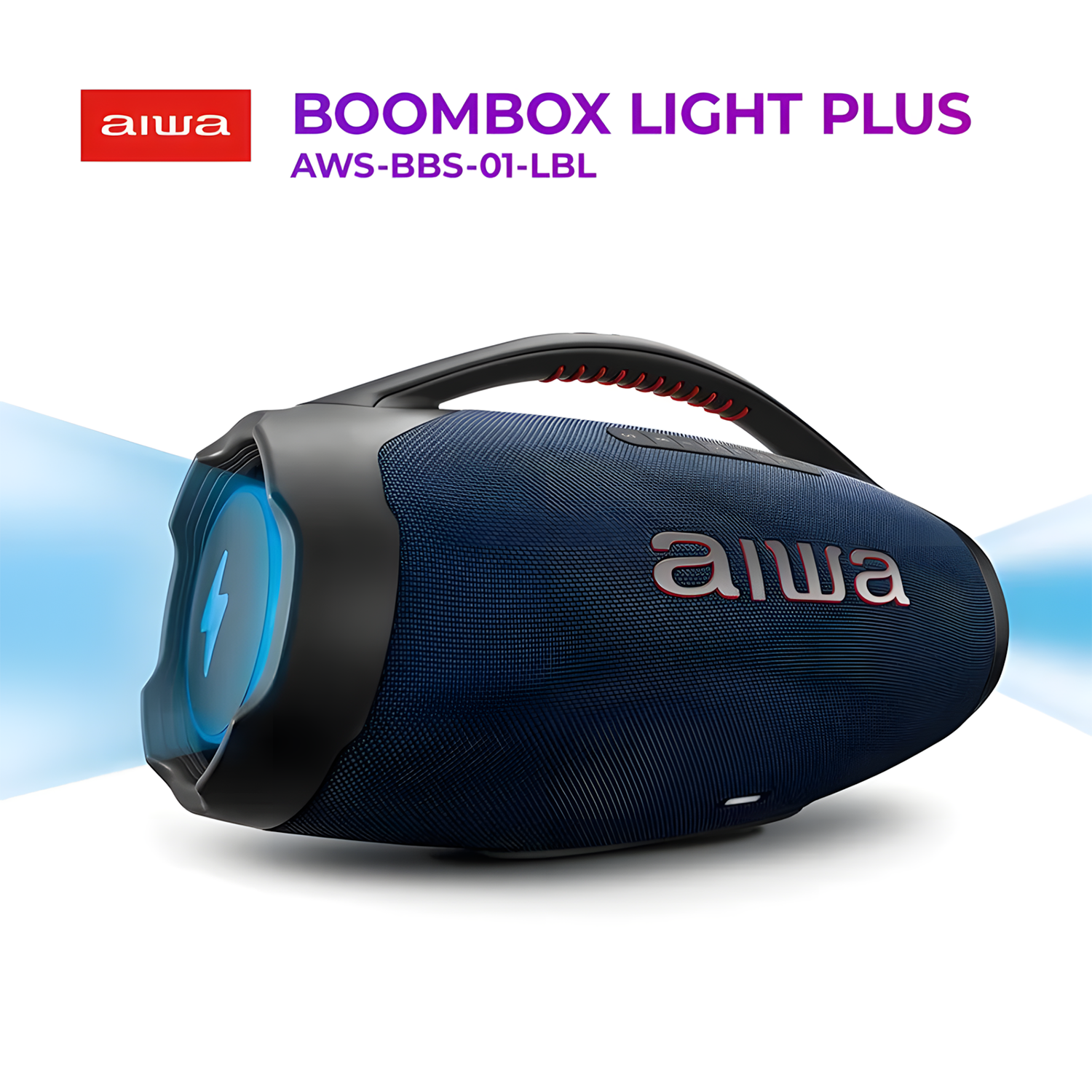 Caixa De Som Boombox Plus Aiwa Bbs-01-lbl 200w Bluetooth