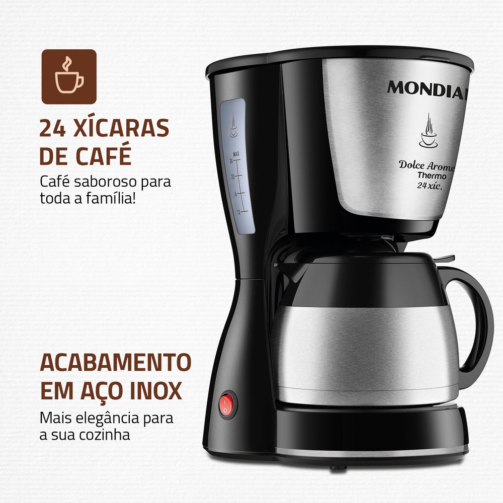 Cafeteira Elétrica Dolce Arome Mondial C-33jt-24x Inox