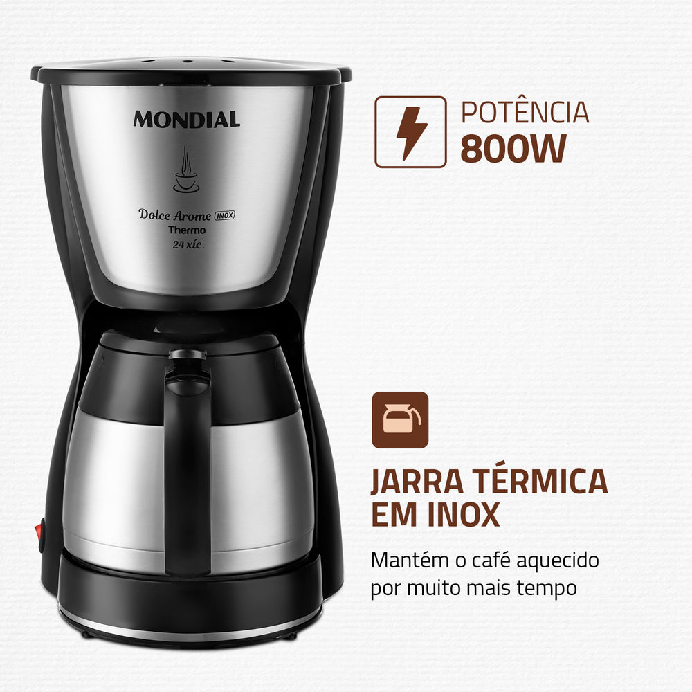 Cafeteira Elétrica Dolce Arome Mondial C-33jt-24x Inox