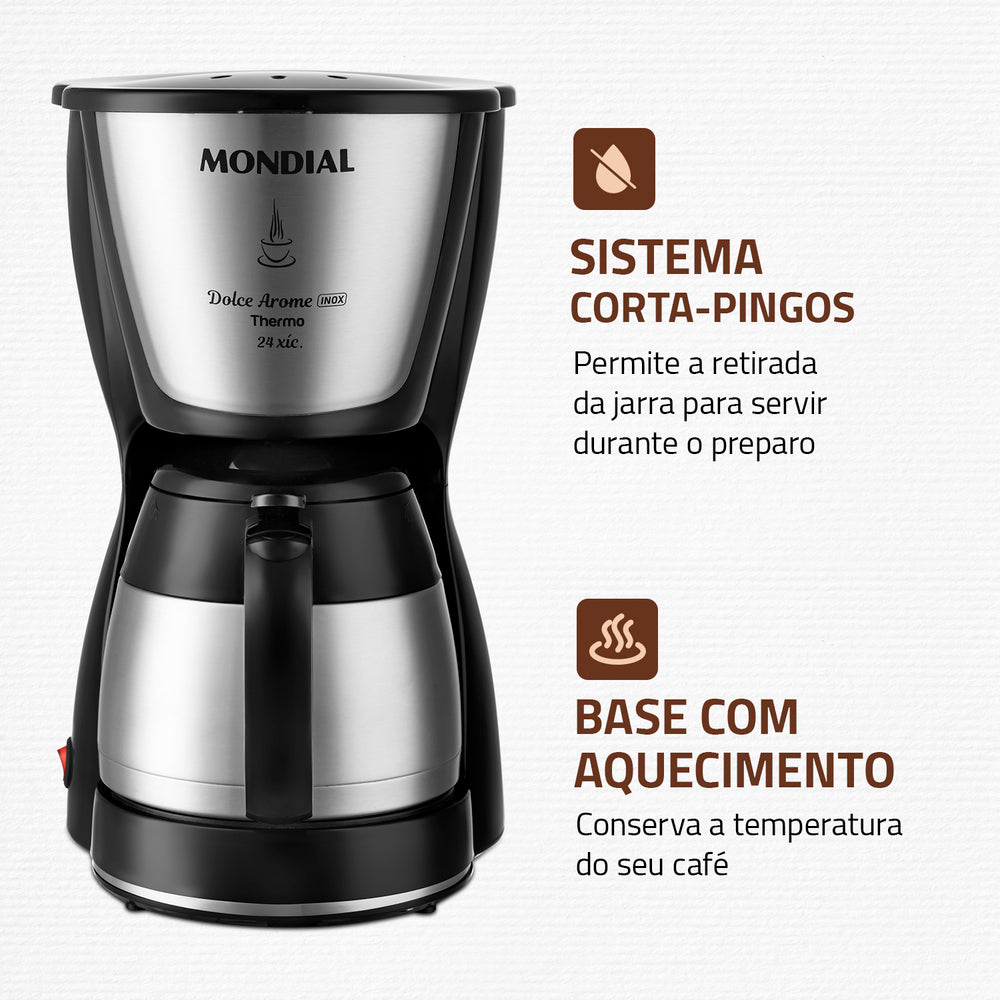 Cafeteira Elétrica Dolce Arome Mondial C-33jt-24x Inox