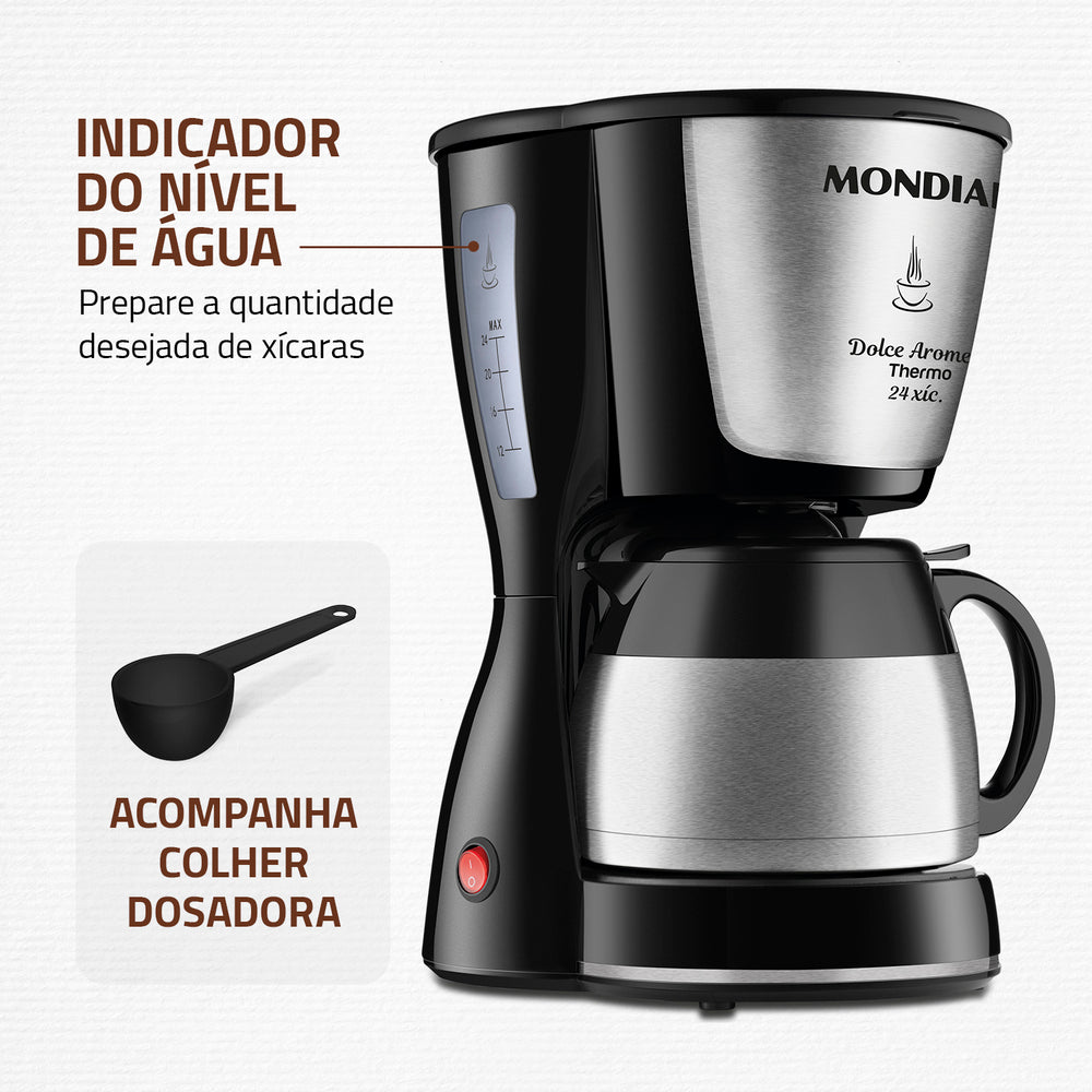 Cafeteira Elétrica Dolce Arome Mondial C-33jt-24x Inox