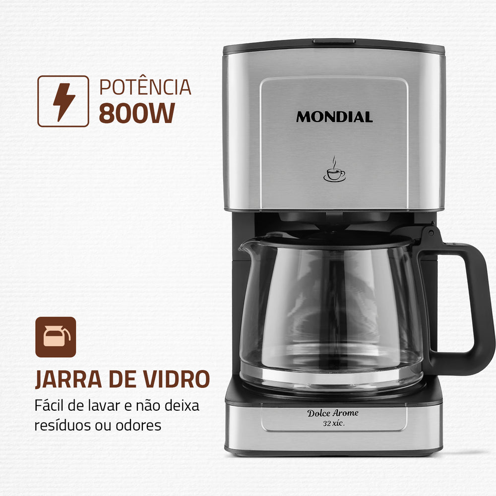 Cafeteira Elétrica Mondial C-44-32x-SI Dolce Arome 800W