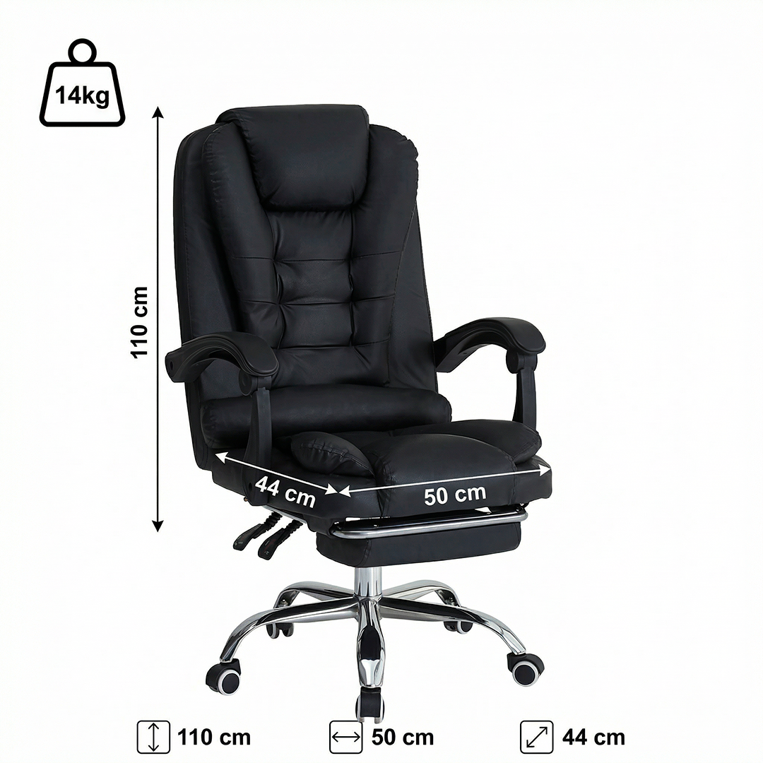 Cadeira Presidente Empoli EM-320 com Massagem e Apoio de Pés