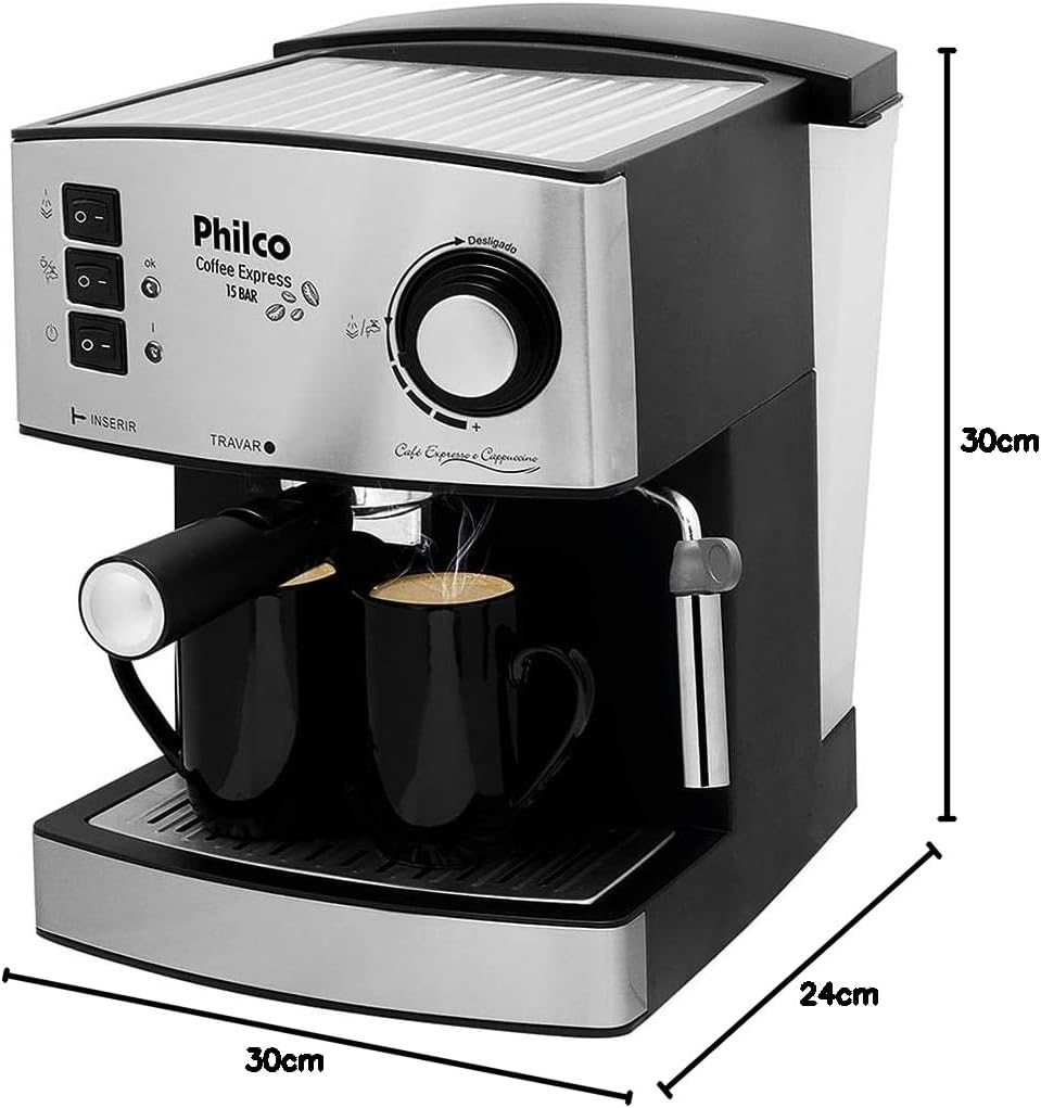 Cafeteira Philco Coffee Expresso 15Bar Filtro Permanente 850W