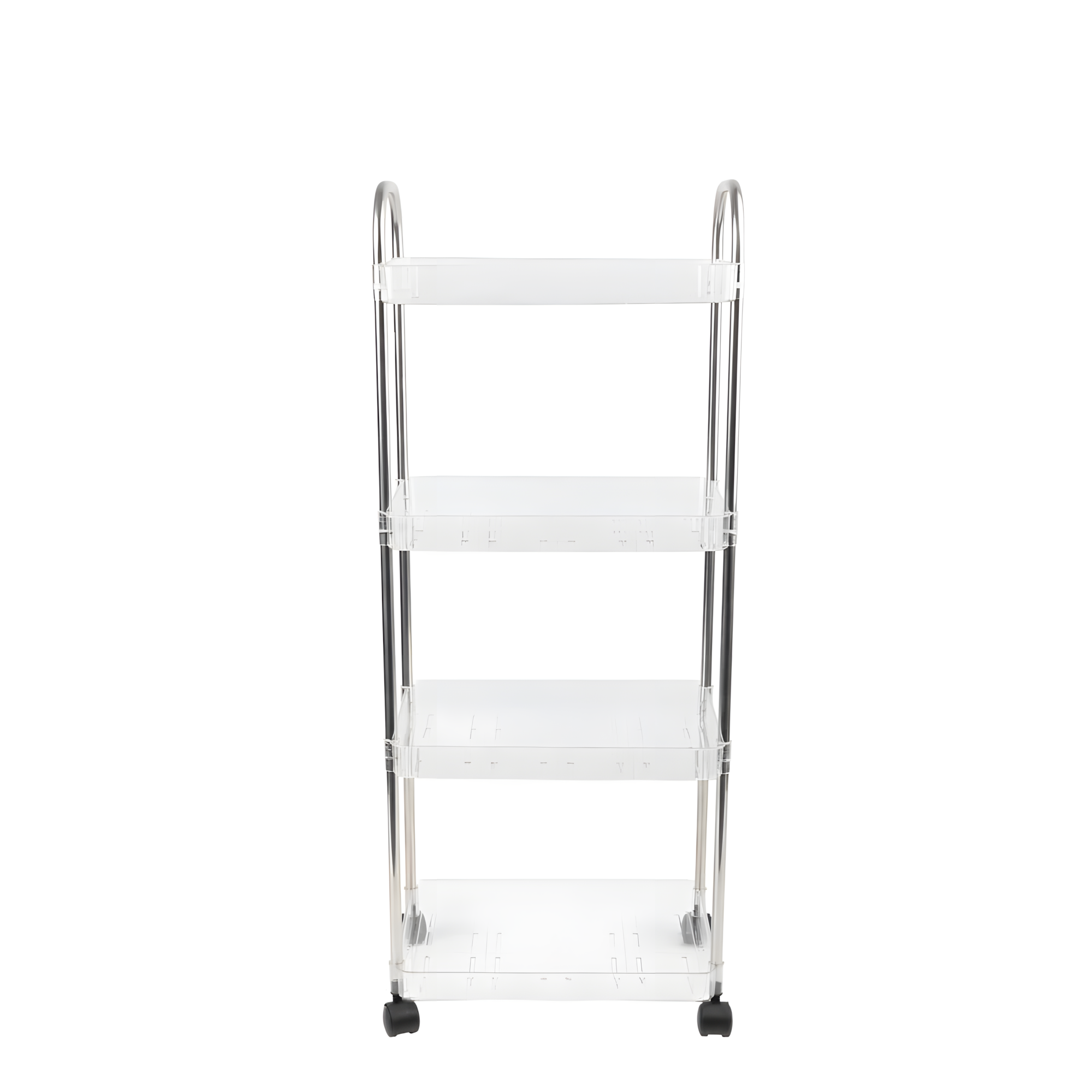 Carrinho Multiuso Conthey 4 Prateleiras Acrílico Rodinhas