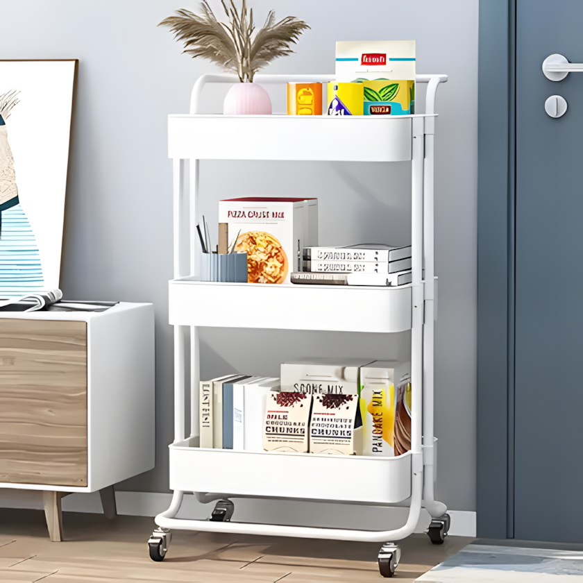 Carrinho Multiuso Conthey 3 Prateleiras Rodinha Organizador