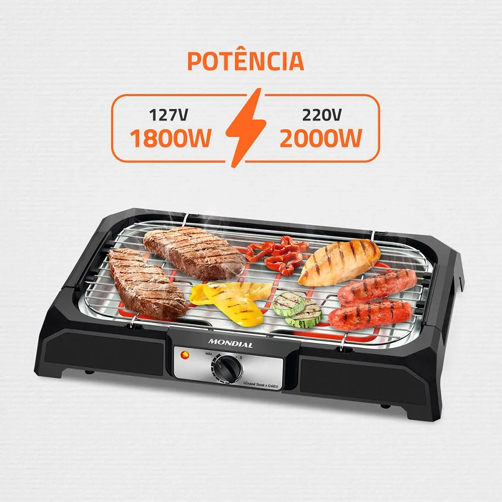 Churrasqueira Elétrica Mondial Grand Steak Grill Ch-05 1800W