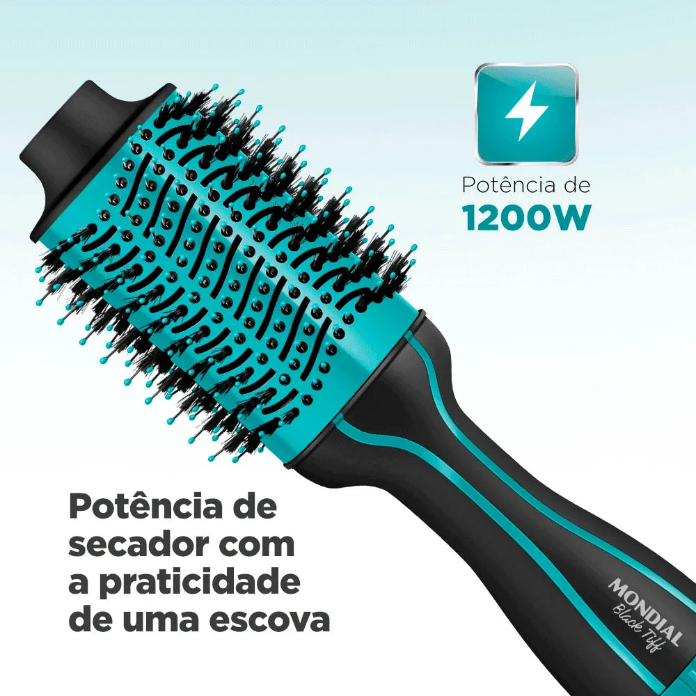 Escova Secadora E Alisadora Mondial Black Tiff Es-16 1200w