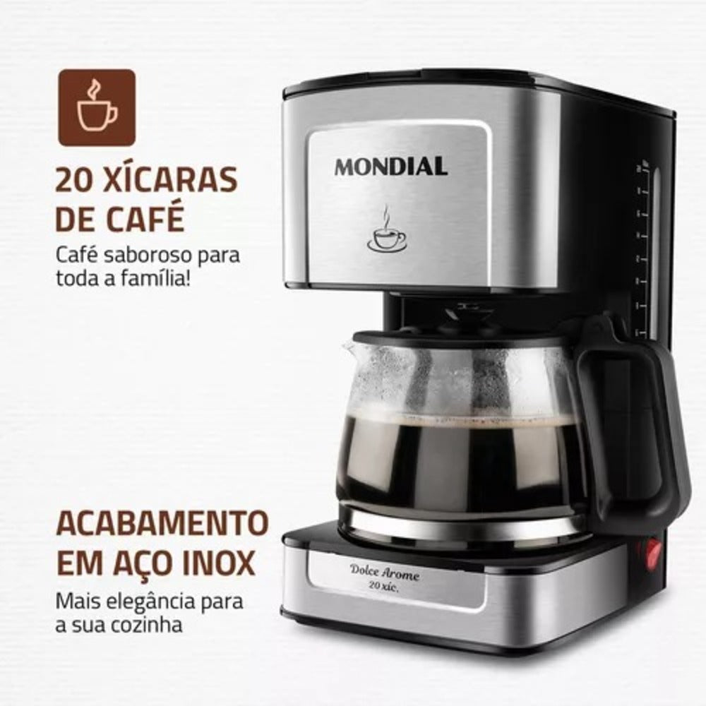 Cafeteira Elétrica Dolce Arome Mondial C-43-20X-SI Inox