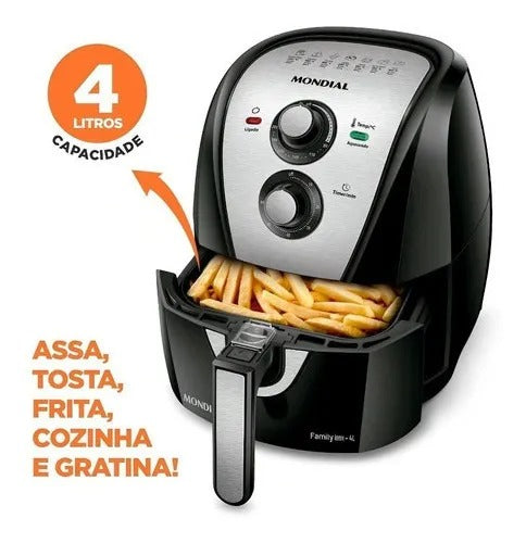 Fritadeira Elétrica Air Fryer Mondial 4l Potência 1500w Loi