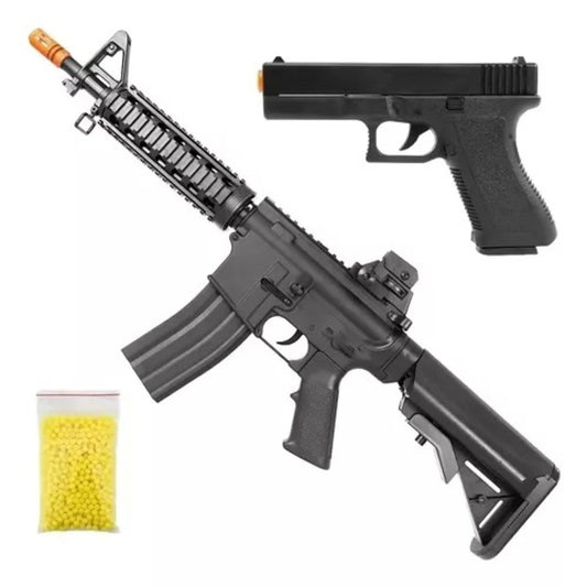 Rifle M4a1 + Pistola Airsoft Vigor V307 + Esferas 0,12g 4.3