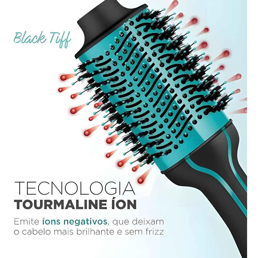Escova Secadora E Alisadora Mondial Black Tiff Es-16 1200w