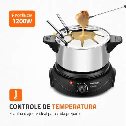 Panela Eletrica Para Fondue Mondial Fd02 1200w Gourmet