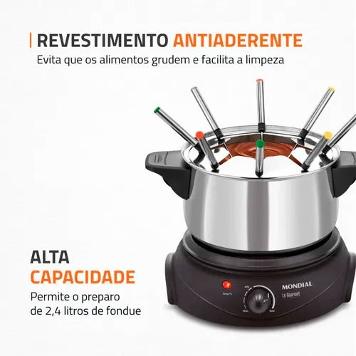 Panela Eletrica Para Fondue Mondial Fd02 1200w Gourmet