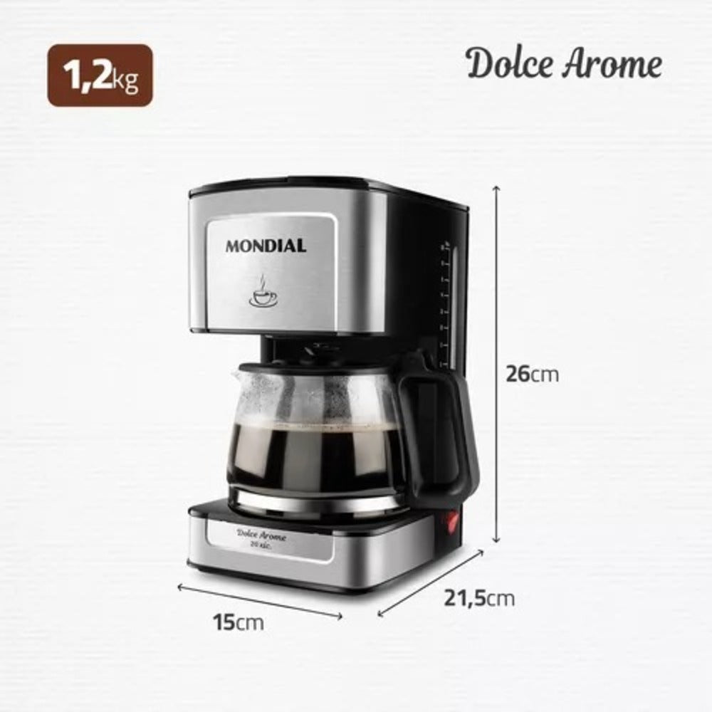 Cafeteira Elétrica Dolce Arome Mondial C-43-20X-SI Inox