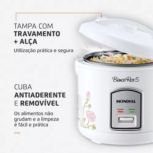 Panela De Arroz Elétrica Mondial Bianca Rice Npe-05-5x 400w