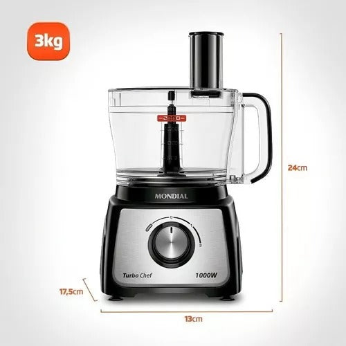 Multiprocessador 9 Em 1 Mondial Turbochef Potência 1000w Loi