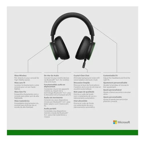 Headset Gamer Sem Fio Xbox Aoms0023 Som Surround Dolby Atmos