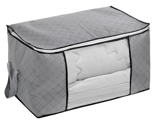 Kit 4 Unidades Bolsa Organizadora Multiuso Com Alça Decoteam - Cinza