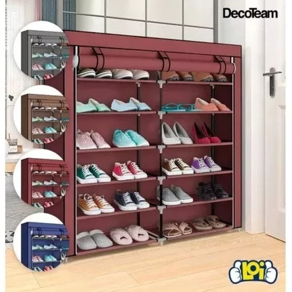 Sapateira Dobrável Organizadora Decoteam 6 Andares Duplos