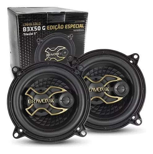 Auto Falante Bravox B3x50 Triaxial 5 Polegadas 50w Rms