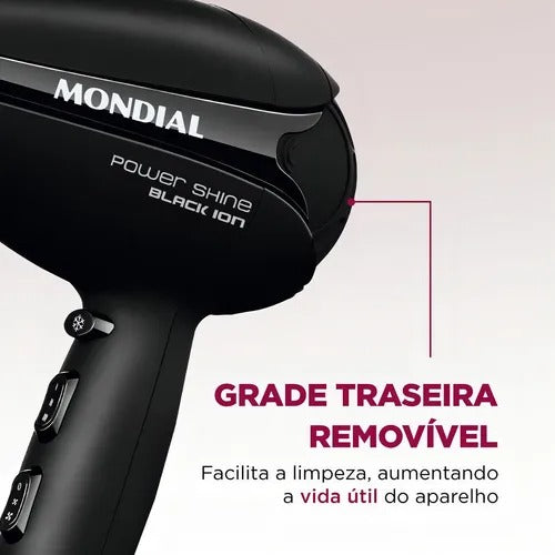 Secador Mondial Power Shine Sc-13 2000w Tourmaline Íon