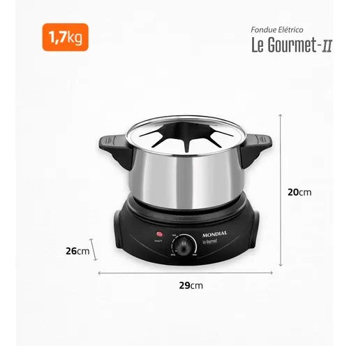 Panela Eletrica Para Fondue Mondial Fd02 1200w Gourmet